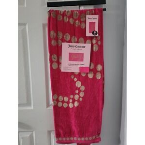 Juicy Couture Pink Gold Print "Juicy" Jacquard  Beach Towel NWT